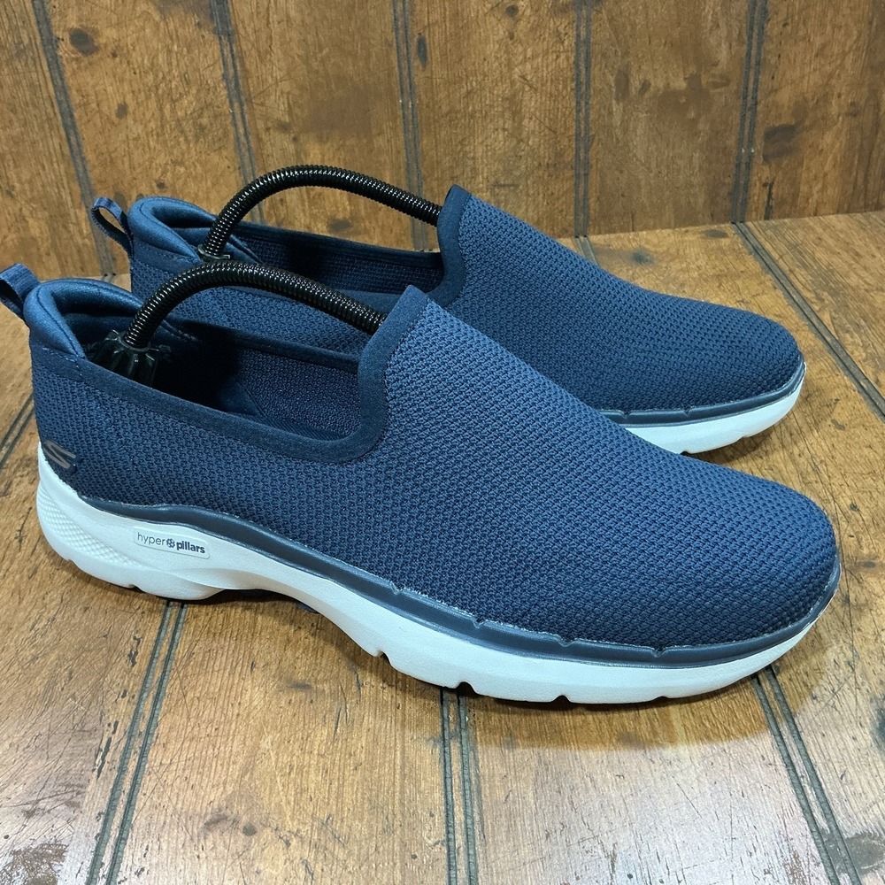 Skechers GOwalk 6 Shoes Womens Size 11 Blue Mesh Slip On Walking Comfort 124505